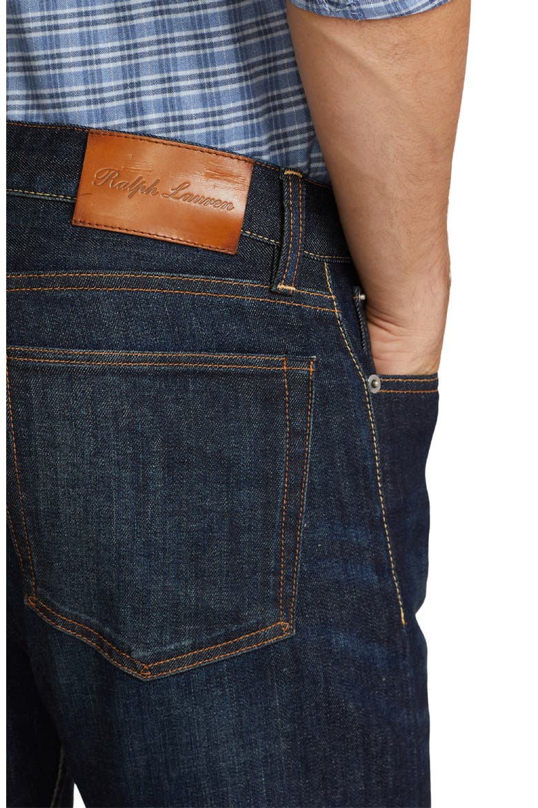 Slim Straight Leg Jeans, Alternate, color, DARK BLUE INDIGO