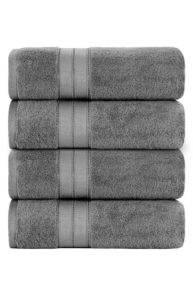 Modern Threads SpunLoft(TM) Bath Sheet - 35" x 66" - Pack of 4, Main, color, Charcoal