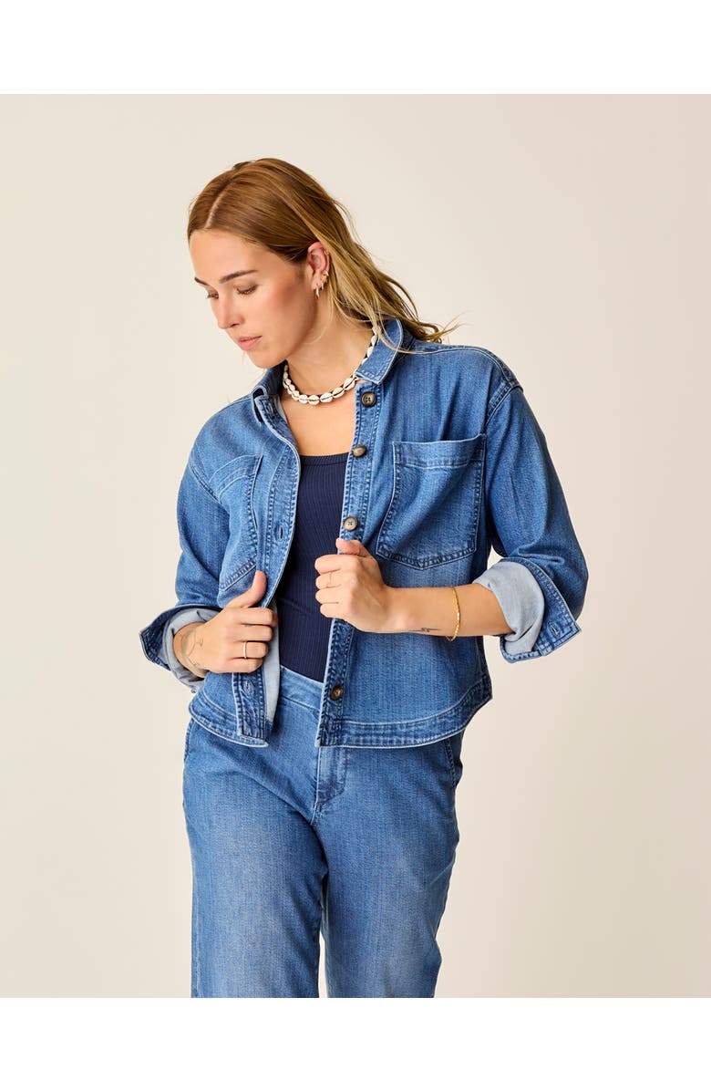 Carve Designs Flora Denim Shacket, Alternate, color, Magnolia