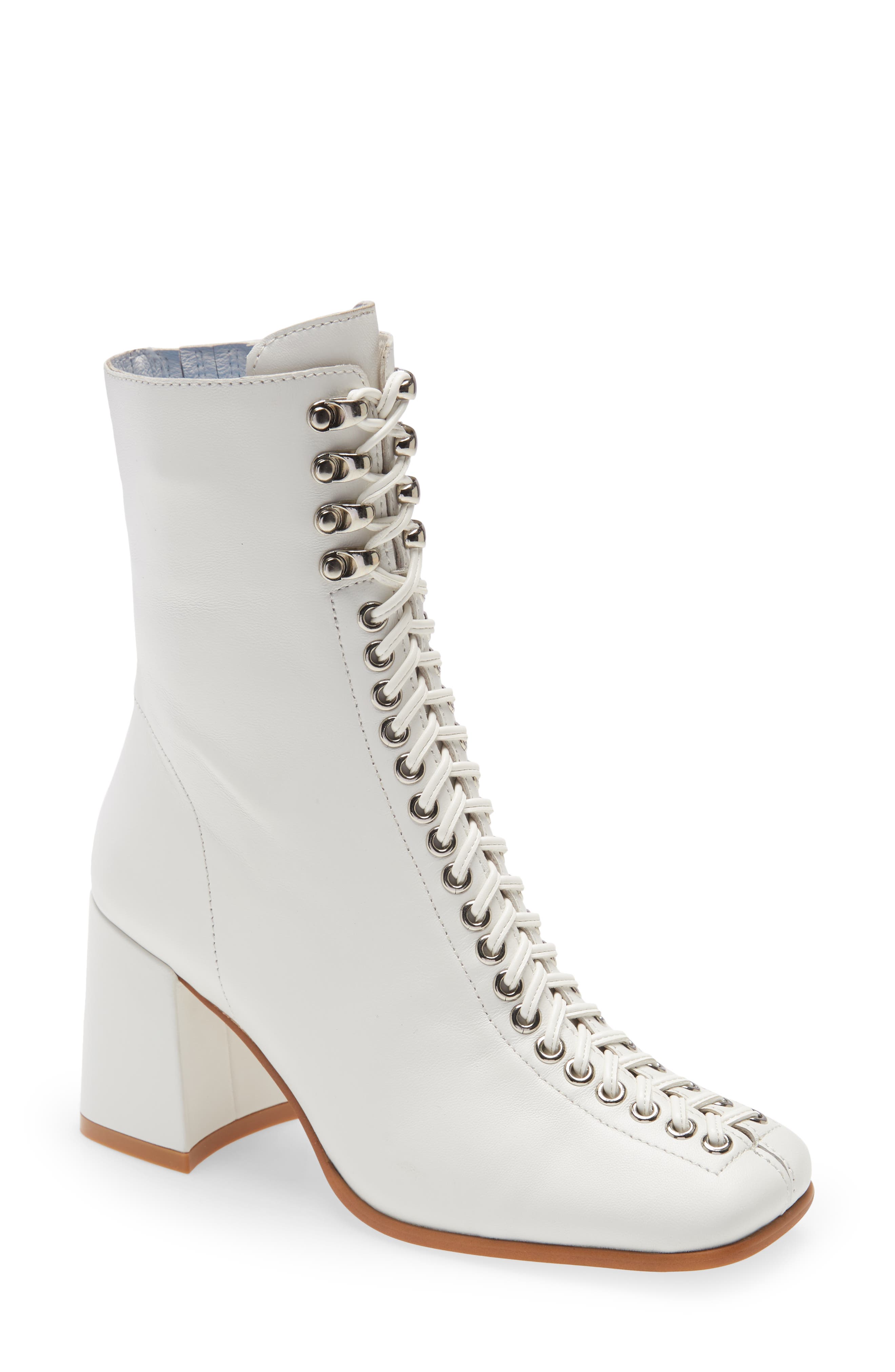 Belmond Bootie, Main, color, WHITE LEATHER