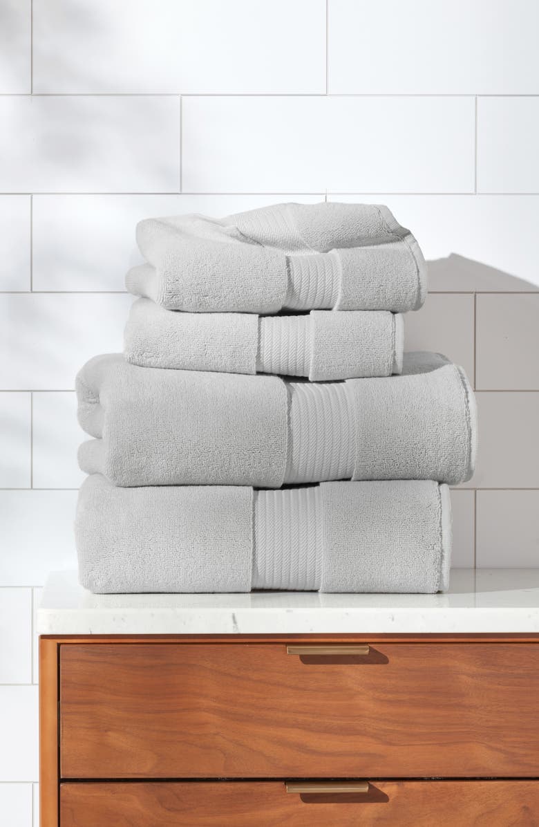 Nordstrom 4-Piece Luxury Bath Towel & Hand Towel Set $136 Value, Alternate, color, Grey Vapor