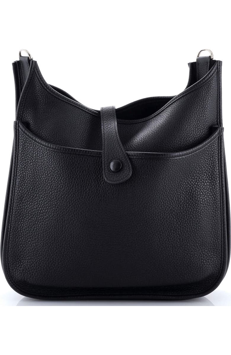 Pre-Owned Hermes Evelyne Bag Gen III Clemence GM, Alternate, color, Noir