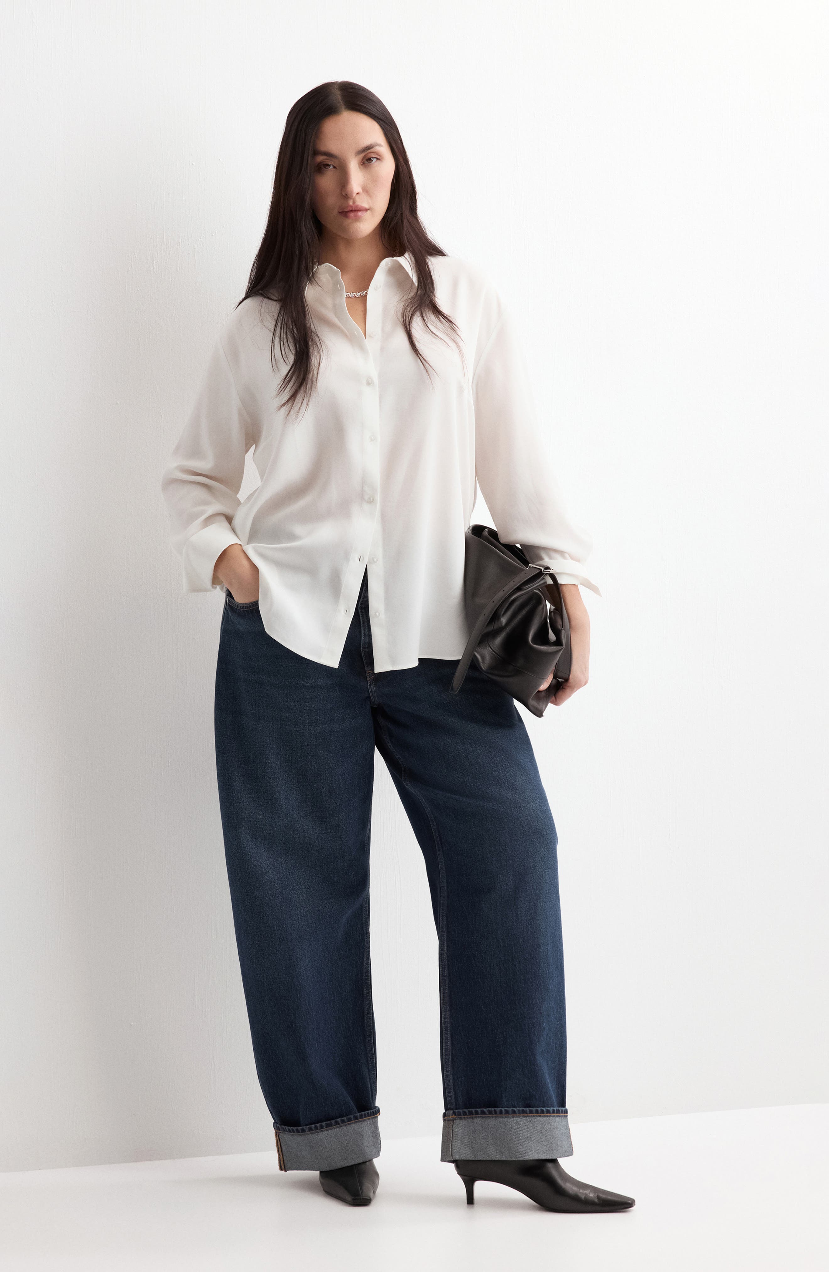 Straight Button-Up Shirt - image 4