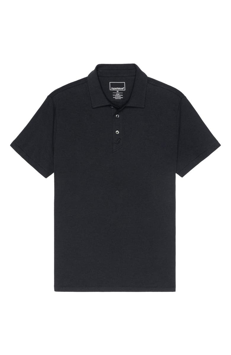 Hypernatural Dagger Supima<sup>®</sup> Cotton Blend Slim Fit Polo, Alternate, color, Magpie Black