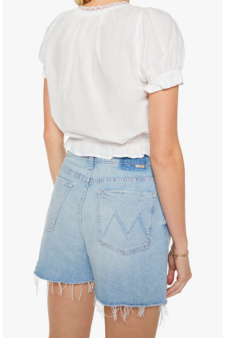 The Love Letter Cotton Drawstring Waist Shirt, Alternate, color, WHITE