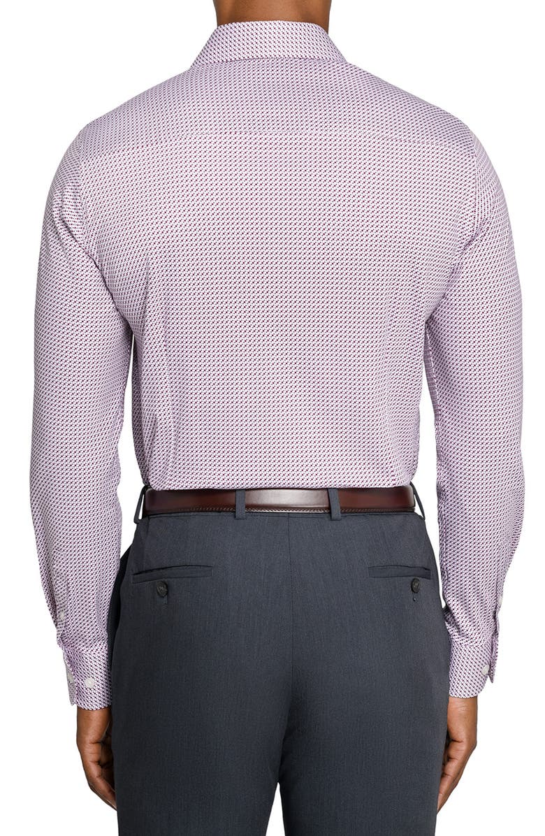 W.R.K Slim Fit Micro Square Print Reworked Cotton Dress Shirt, Alternate, color, White/ Red