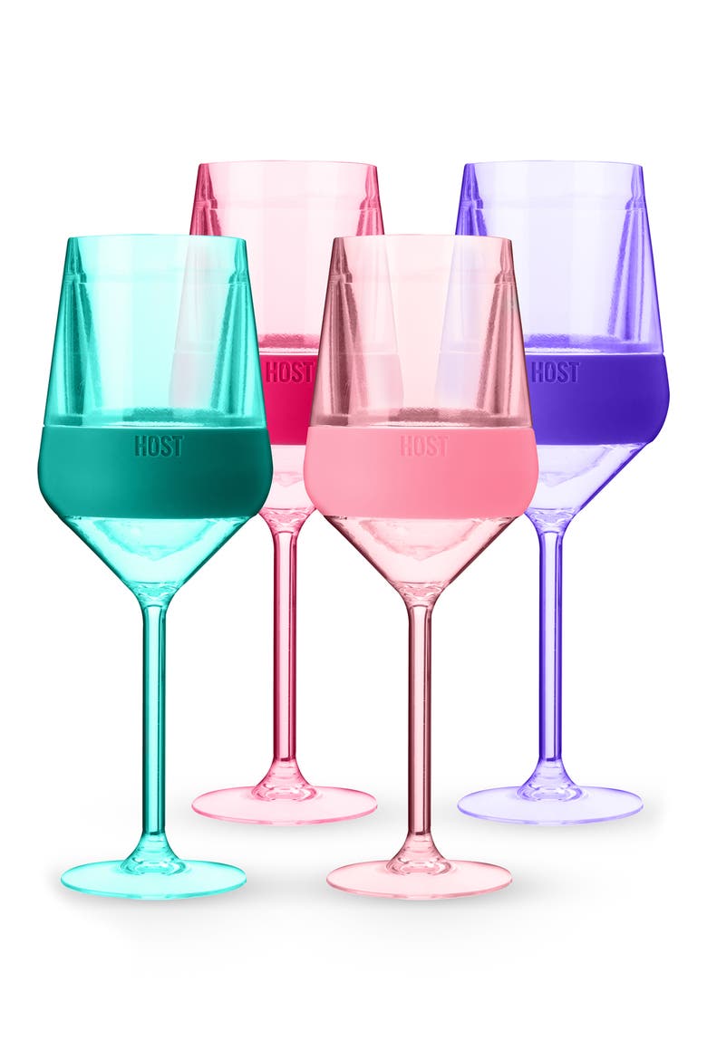 Stemmed Wine FREEZE Cooling Cup Set of 4, Main, color, TINTED