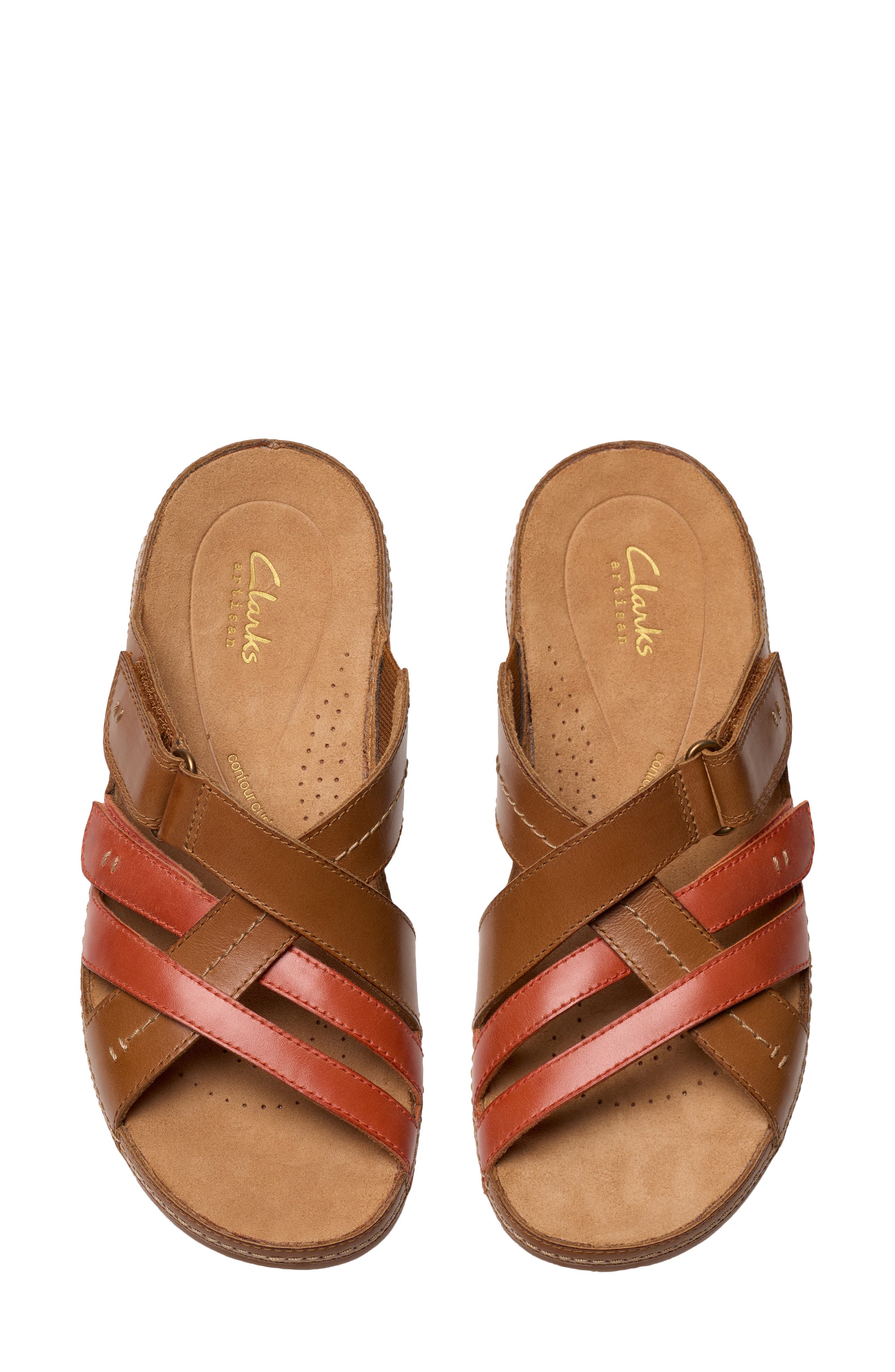 Clarks<sup>®</sup> Cecily Slide Sandal, Alternate, color, Tan Combi