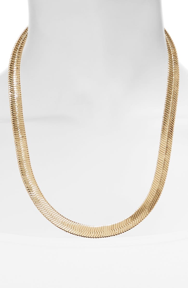 Vince Camuto Herringbone Chain Necklace, Alternate, color, 