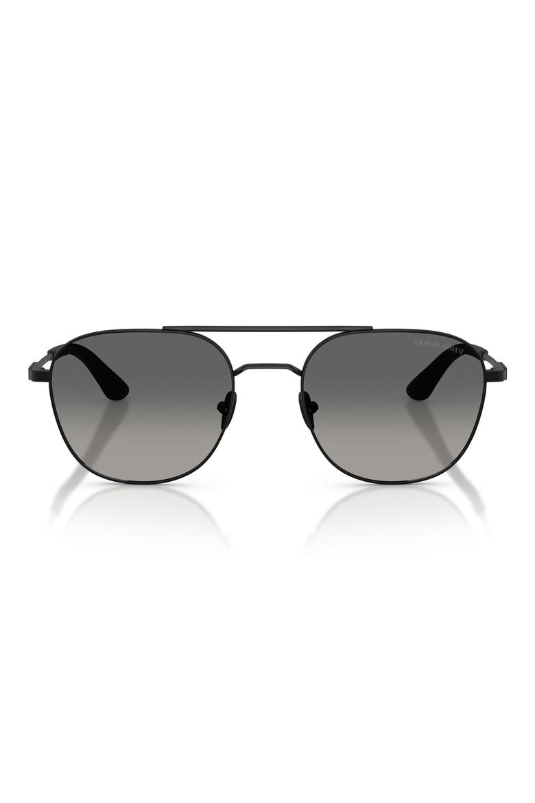54mm Rectangular Sunglasses, Main, color, MATTE BLACK / GREY GRADIENT