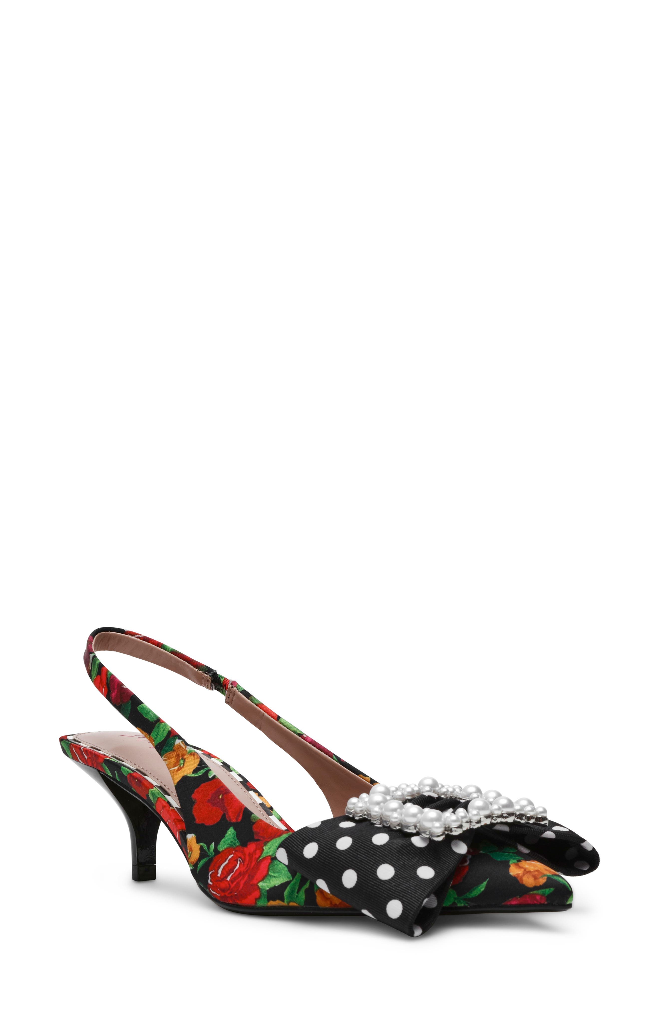 Betsey Johnson Birdy Pointed Toe Slingback Pump, Main, color, 