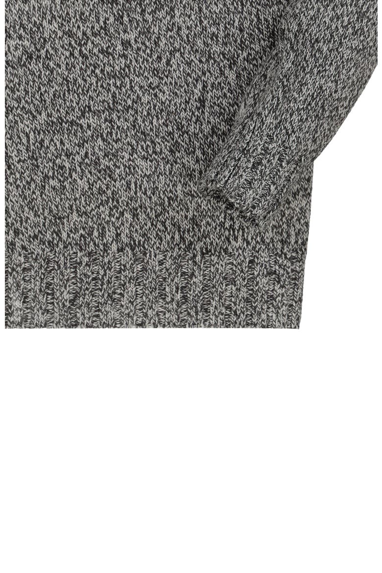 Baby Boys' Mock Neck Button Placket Sweater, Infant, Alternate, color, Charcoal Marl Rib Yoke