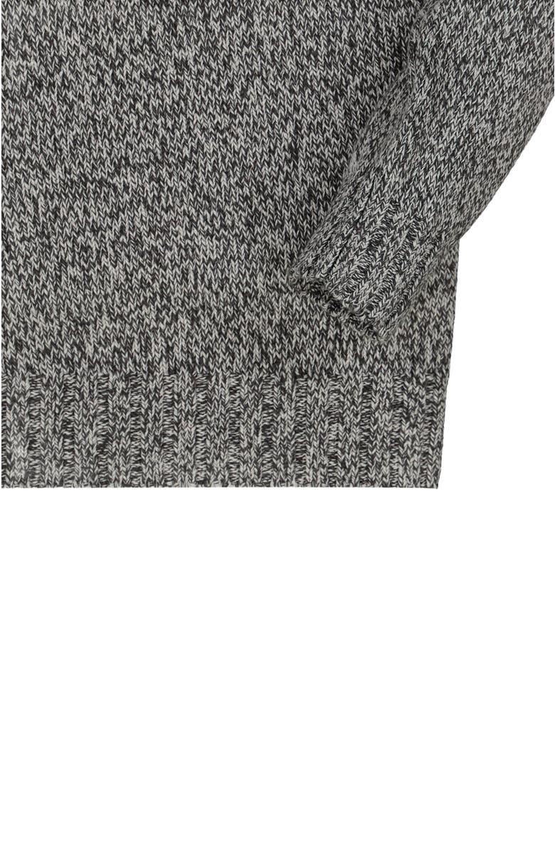 Hope & Henry Baby Boys' Mock Neck Button Placket Sweater, Infant, Alternate, color, Charcoal Marl Rib Yoke