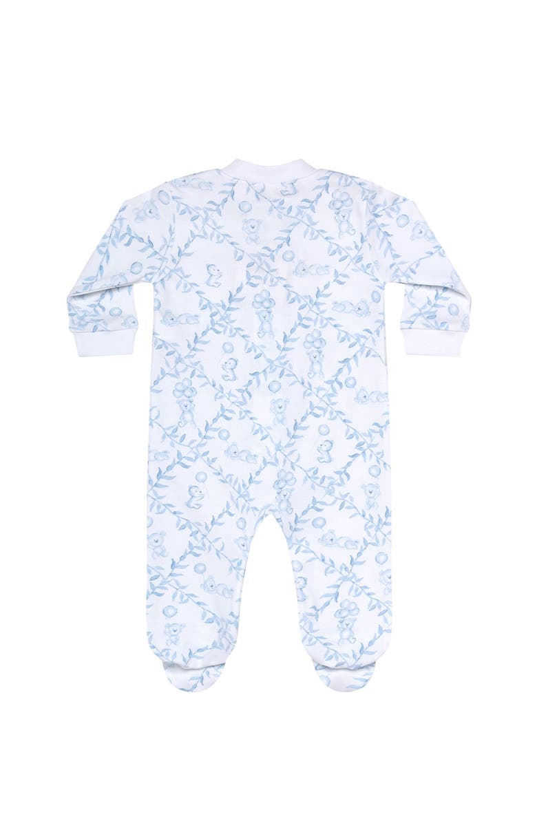 Nellapima Blue Bears Trellace Zipper Footie - Baby, Alternate, color, Blue