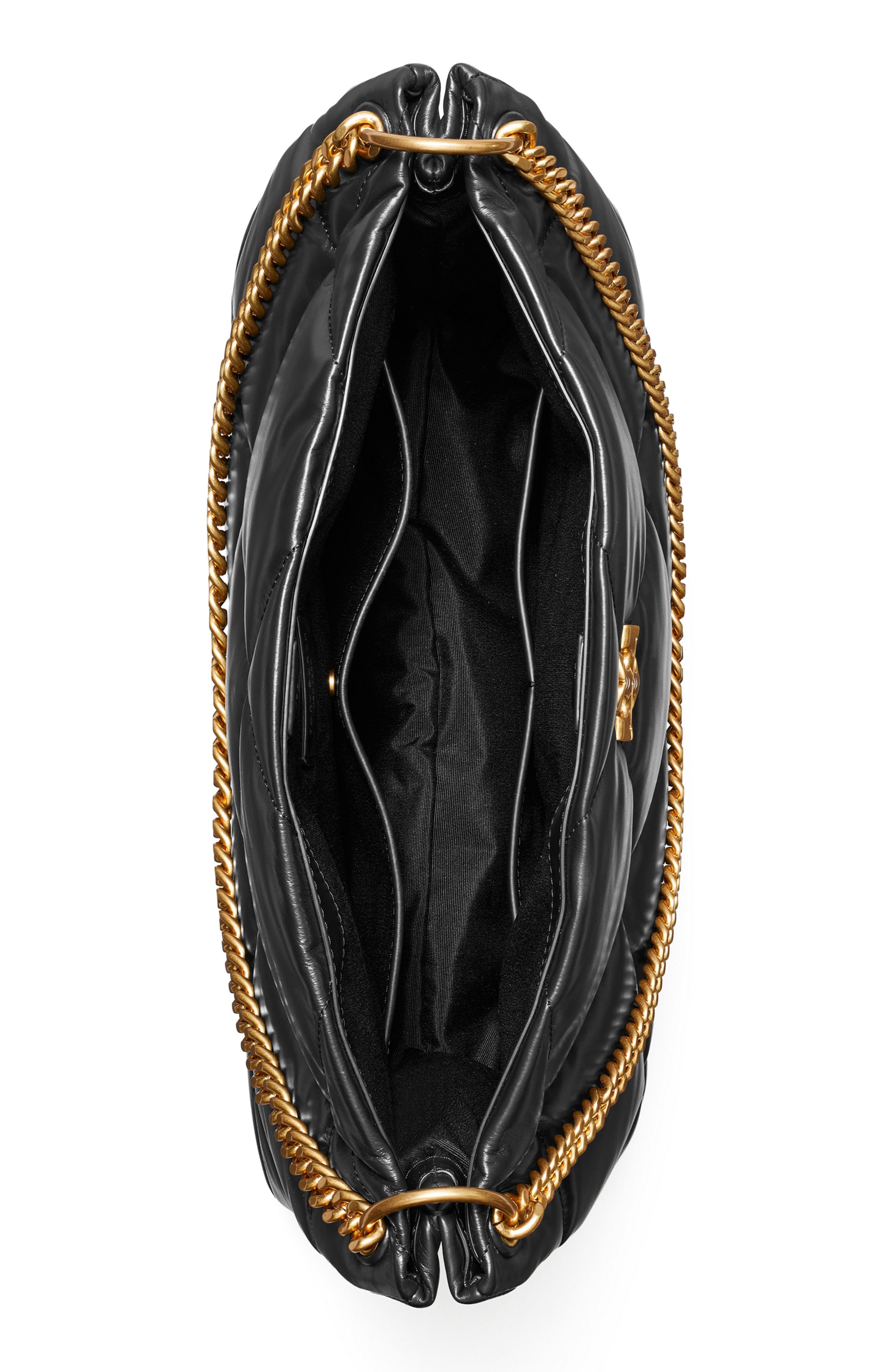 Tory Burch Kira Diamond Quilted Leather Hobo Bag, Alternate, color, 