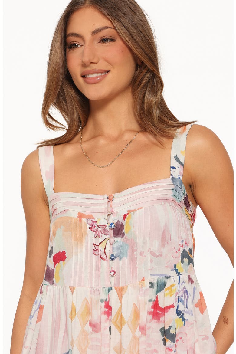 Nani Romper, Alternate, color, PINK WATERCOLOR
