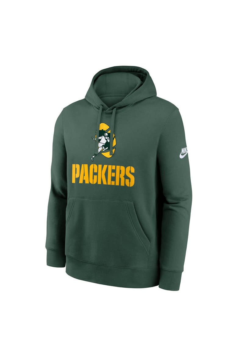 Men's Nike Green Green Bay Packers Best Season Rewind Club Pullover Hoodie, Alternate, color, Green