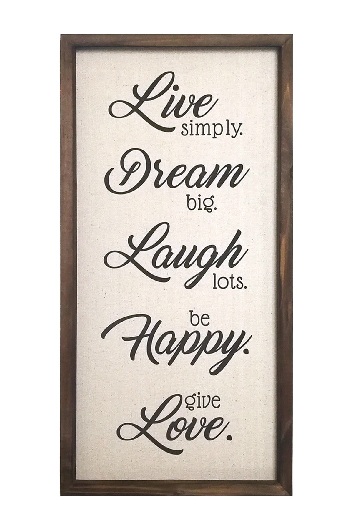STRATTON HOME DECOR Neutral Live, Dream, Laugh, Happy, Love Wall Decor ...