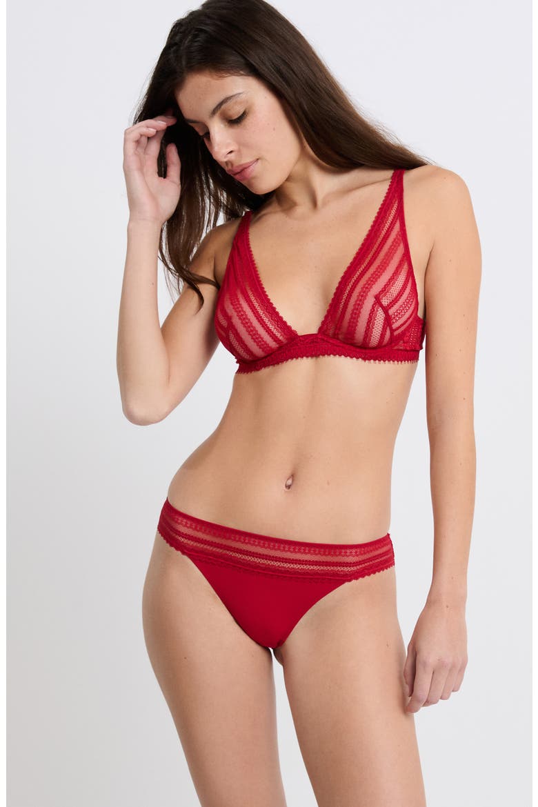 Aura Lace Hipster Briefs, Alternate, color, RED
