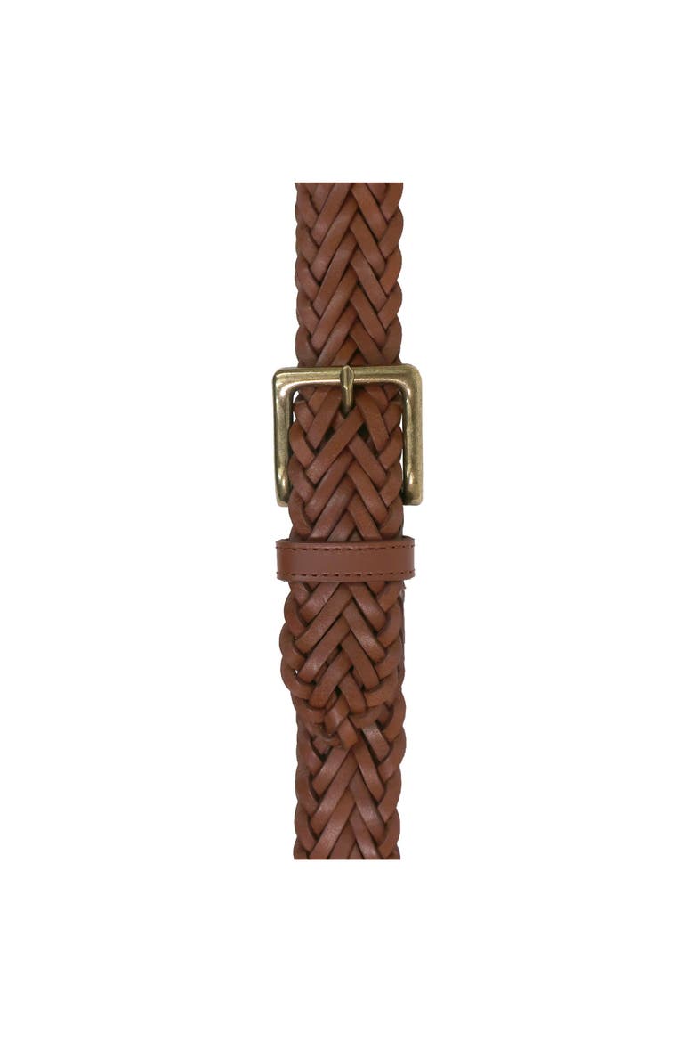 Natural Wax Pull Up Leather Belt, Alternate, color, Medium Brown