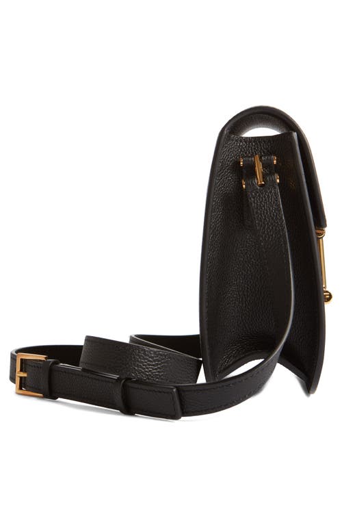 Tom Ford Mini Tara Grained Leather Crossbody Bag In Black