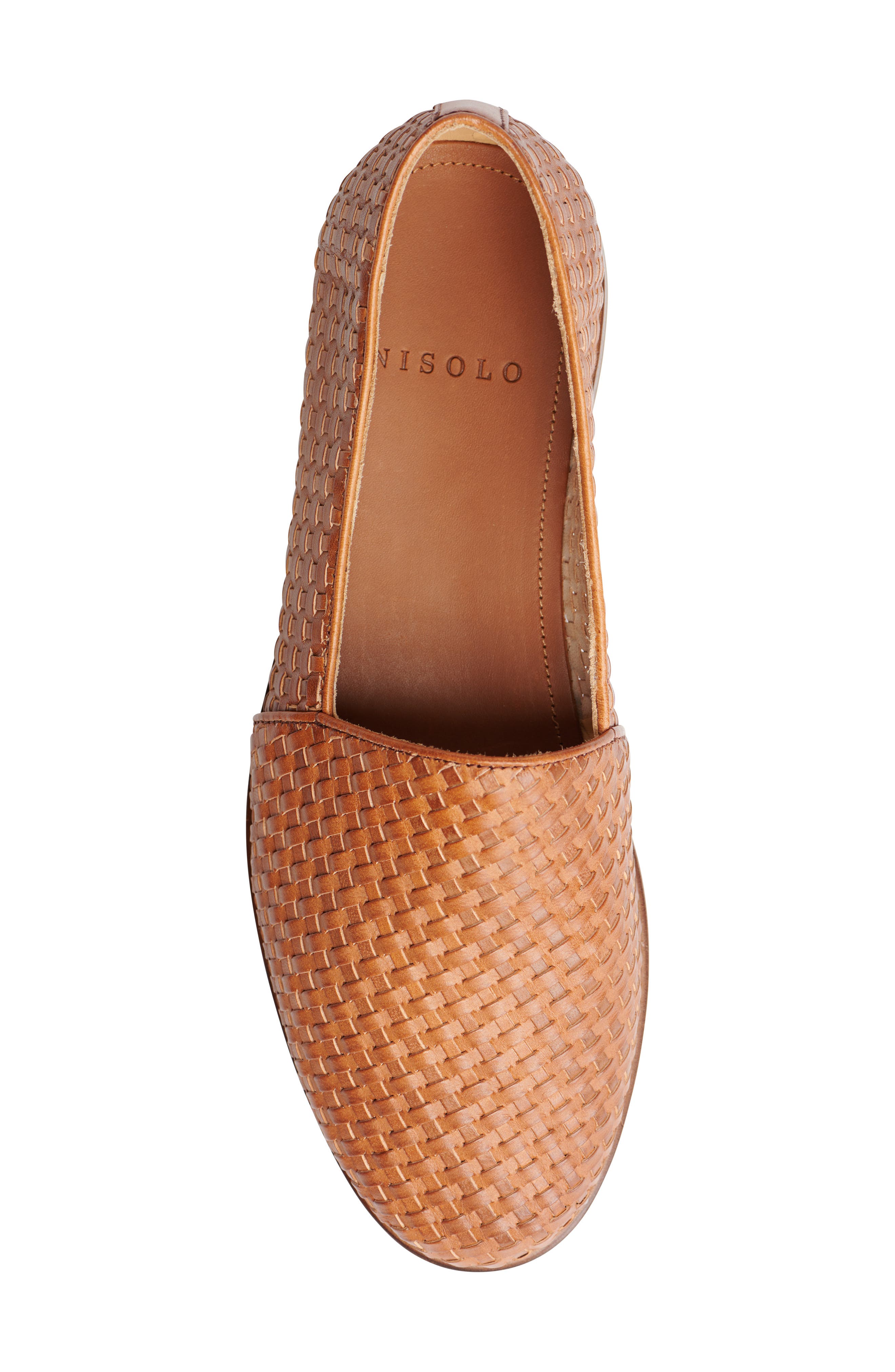 Alejandro Water Resistant Loafer, Alternate, color, WOVEN BROWN