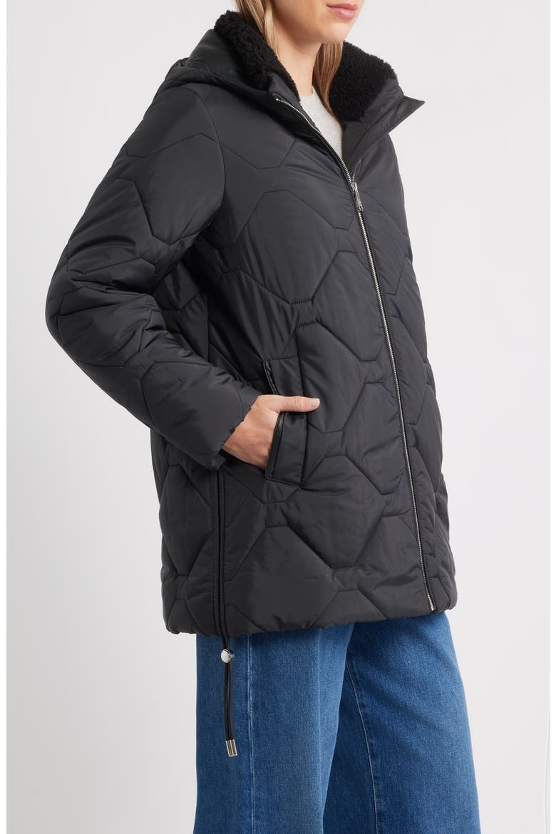 Onion Quilted Jacket, Alternate, color, BLACK