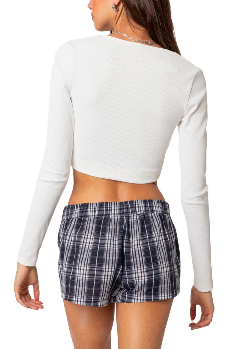 Milady Rib Crop Top, Alternate, color, WHITE