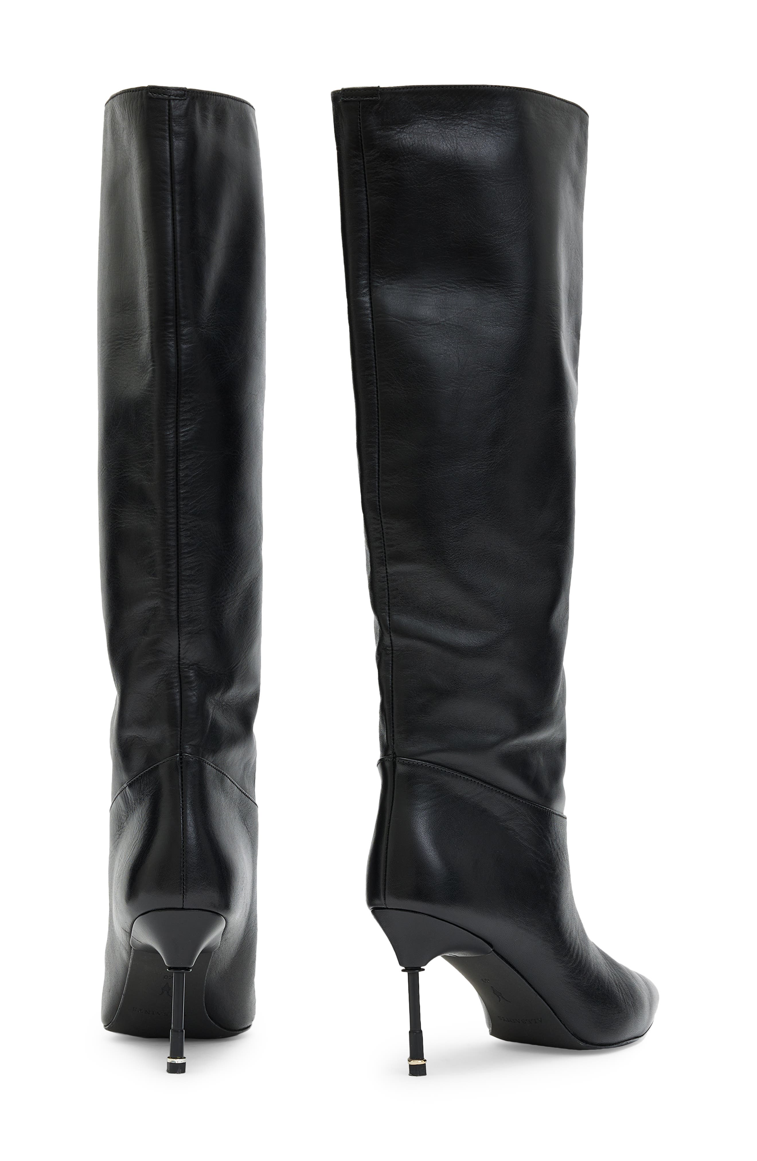 AllSaints Nori Knee High Pointed Toe Boot, Alternate, color, 