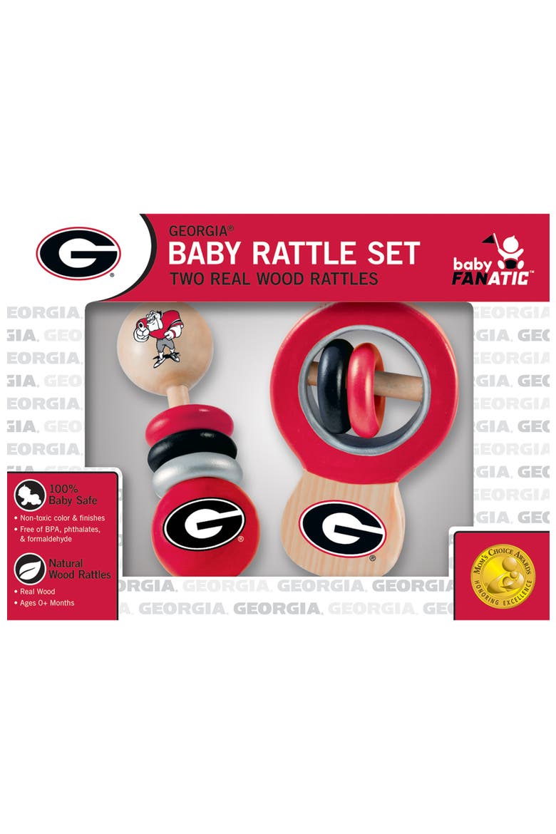 Georgia Bulldogs Baby Rattles 2-Pack, Alternate, color, Multicolor