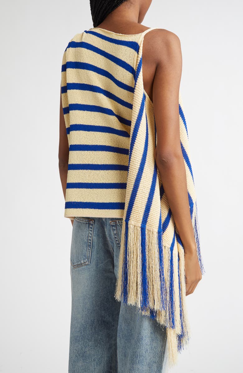 Yves Stripe Fringe Knit Top