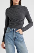 Rails Joelle Ruched Funnel Neck Top