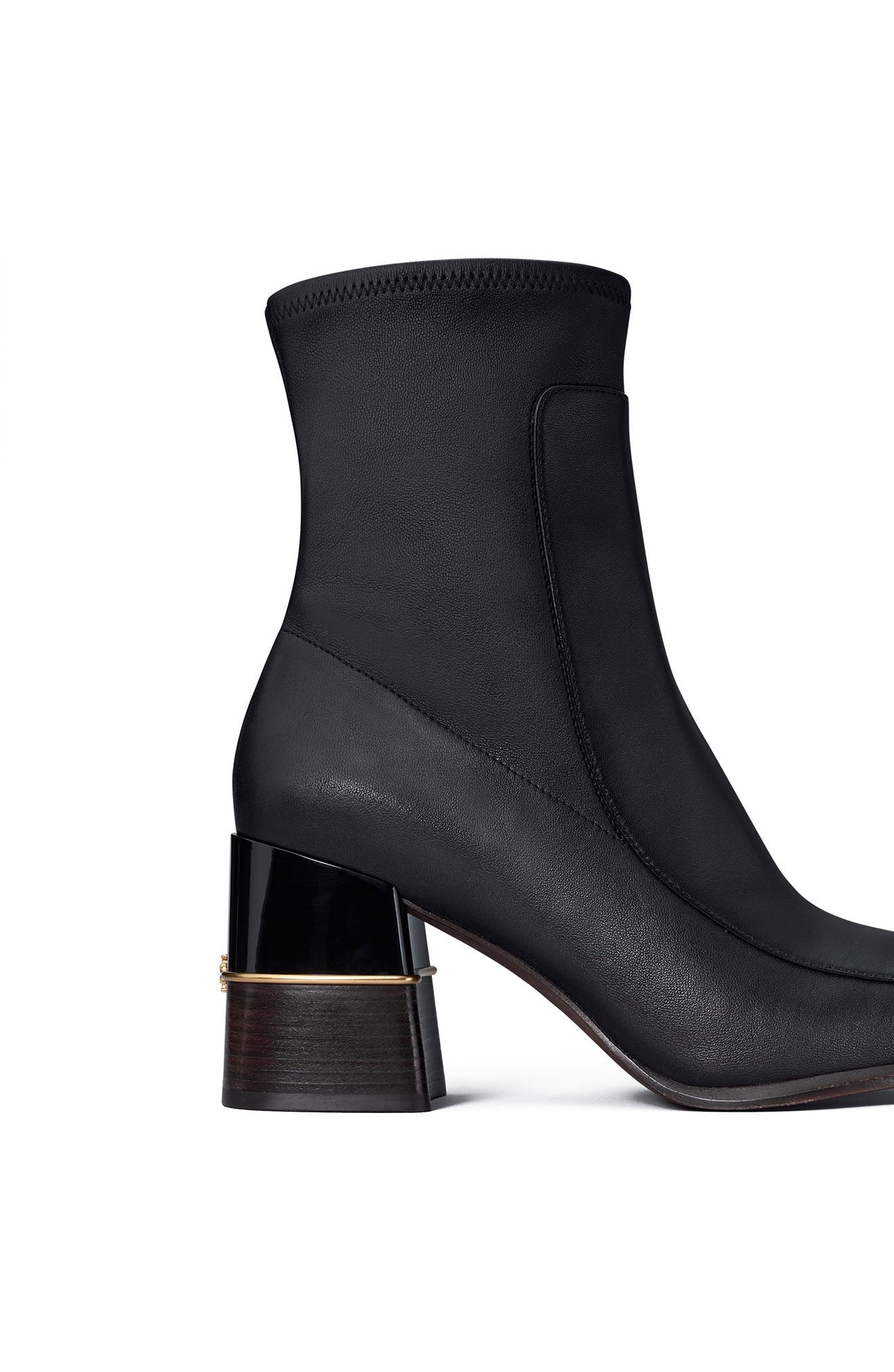 Tory Burch Zip-Up Stretch Boot, Alternate, color, 