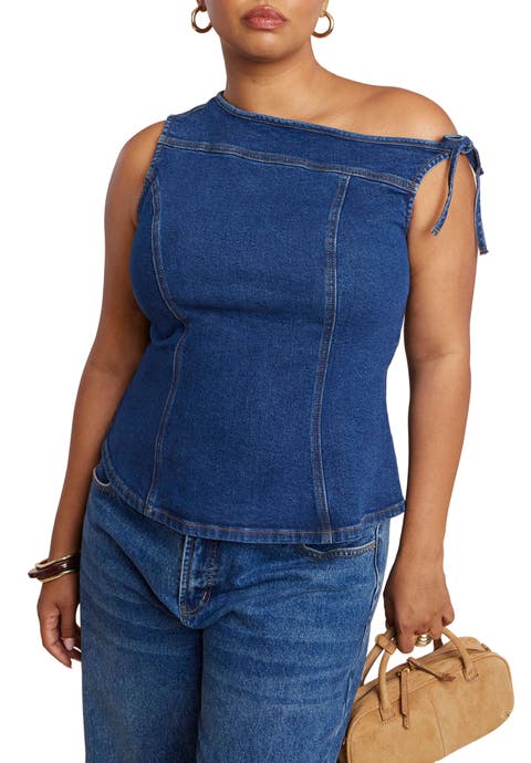 Asym Denim Top (Plus Available)