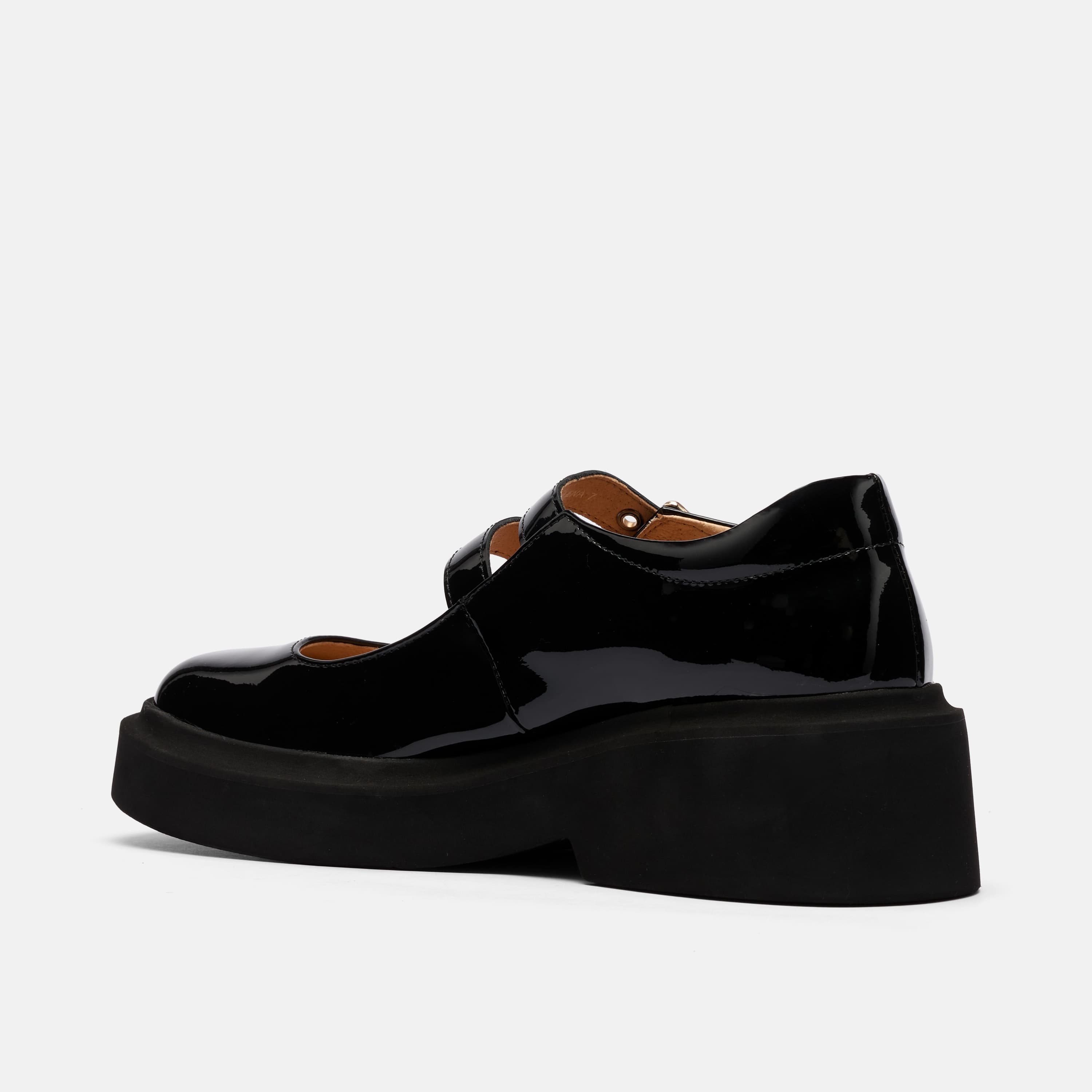 Lena Patent Double Buckle Mary Jane, Alternate, color, Black