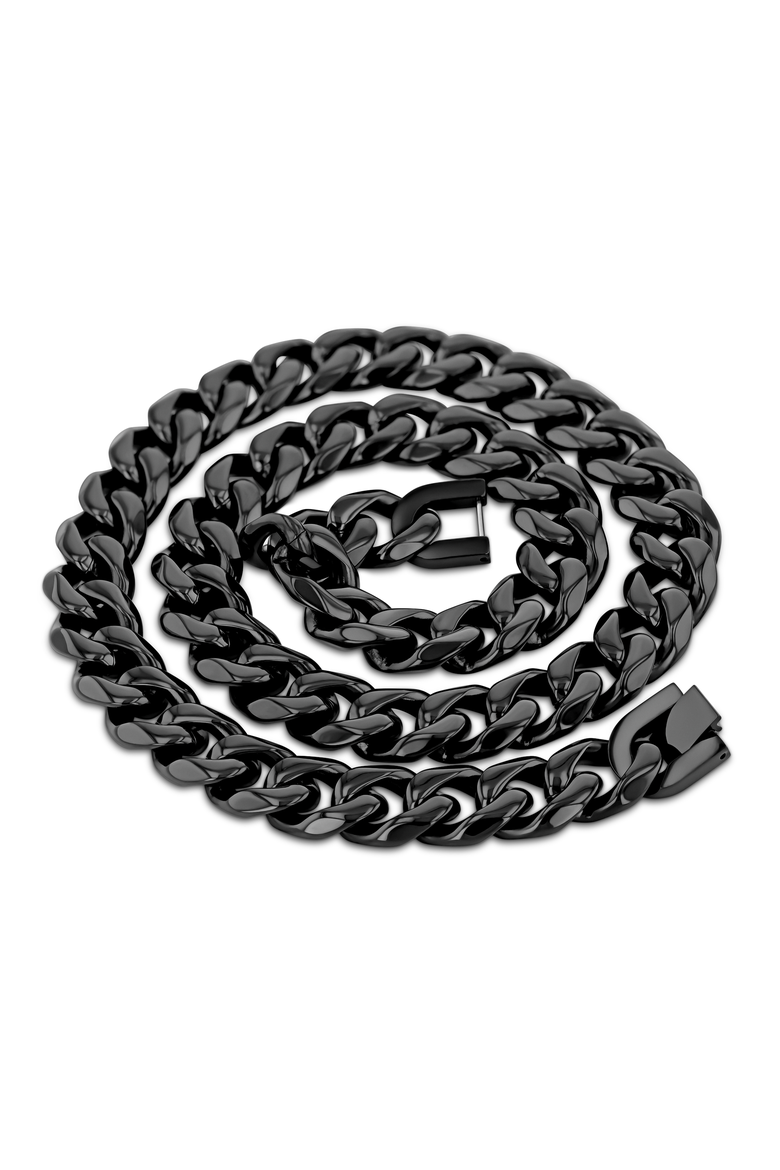 Stainless Steel Chain, Alternate, color, Black
