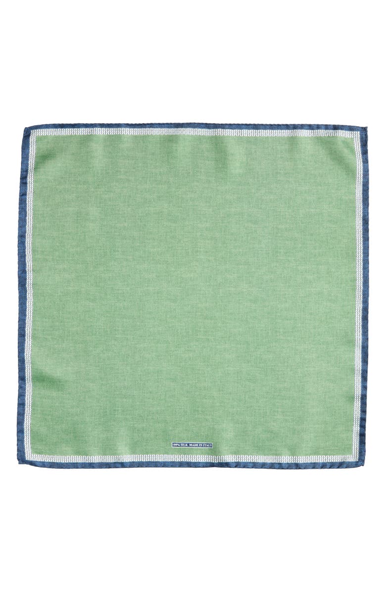 Nordstrom Silk Pocket Square, Alternate, color, Green