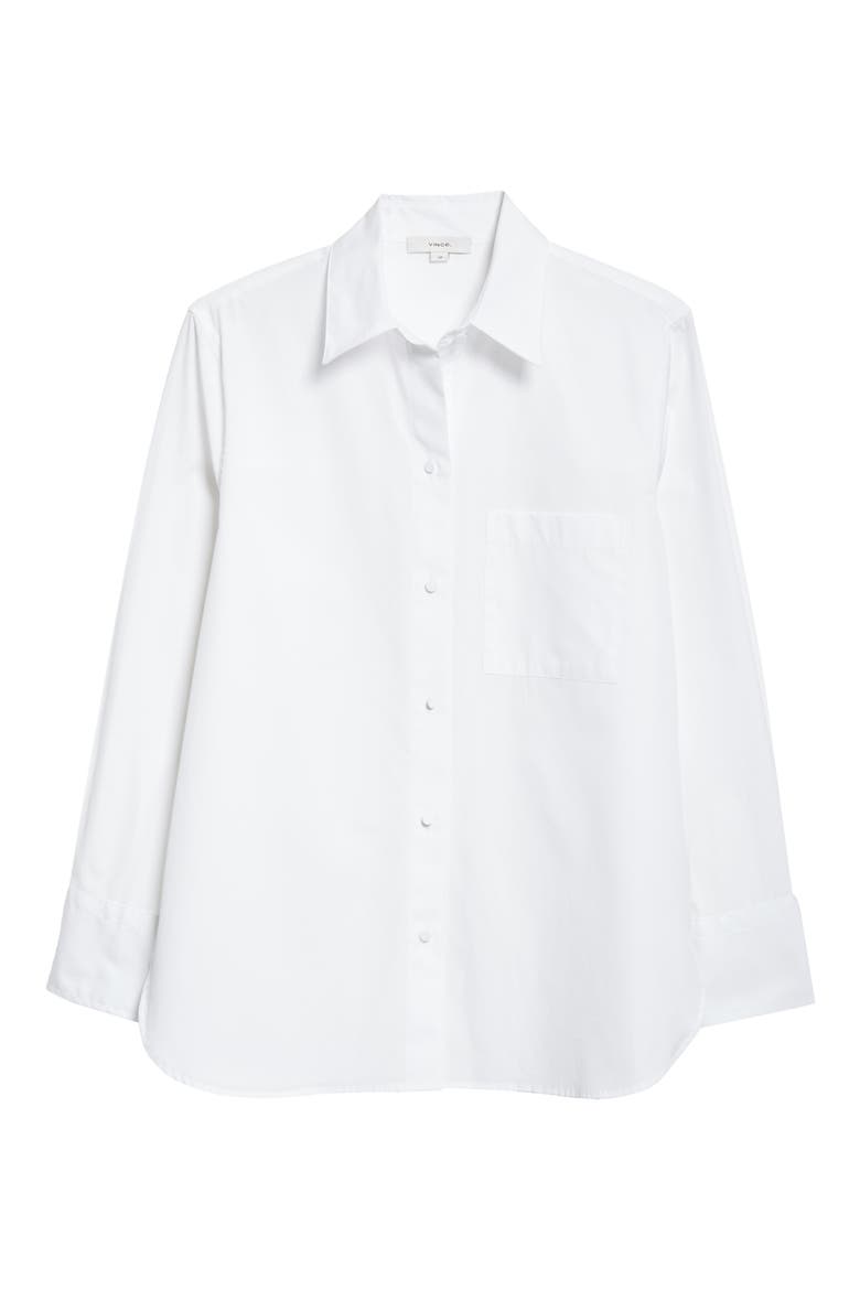 Relaxed Fit Button-Up Shirt, Alternate, color, OPTIC WHITE