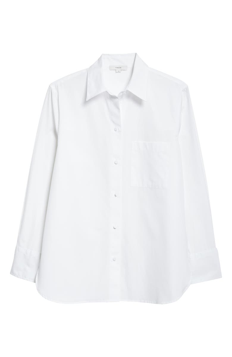 Vince Relaxed Fit Button-Up Shirt, Alternate, color, Optic White