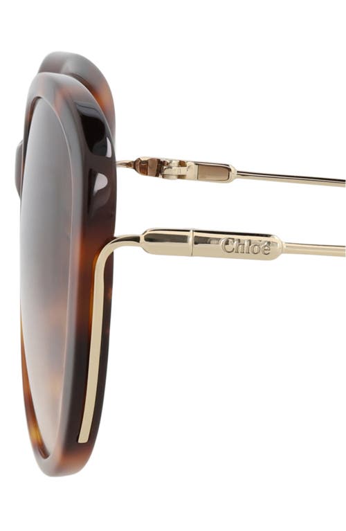 Chloé 59mm Square Gradient Sunglasses In Brown