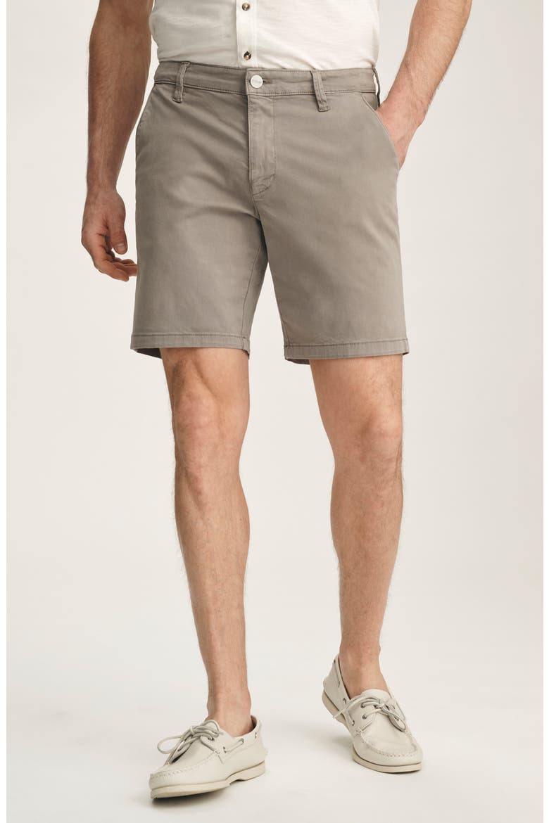 Arizona Slim Fit Flat Front Twill Chino Shorts, Main, color, DRIFTWOOD TWILL