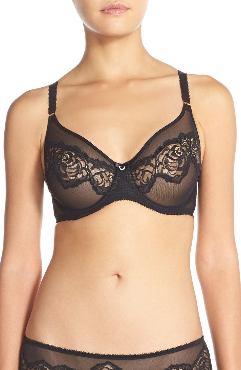 Wacoal 'Sheer Enough' Lace Underwire Bra, Main, color,