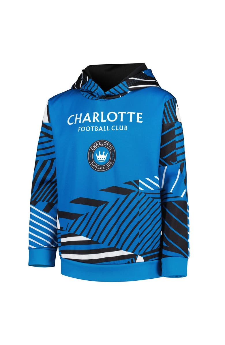 Outerstuff Youth Blue Charlotte FC Pro Sweeper Pullover Hoodie, Alternate, color,
