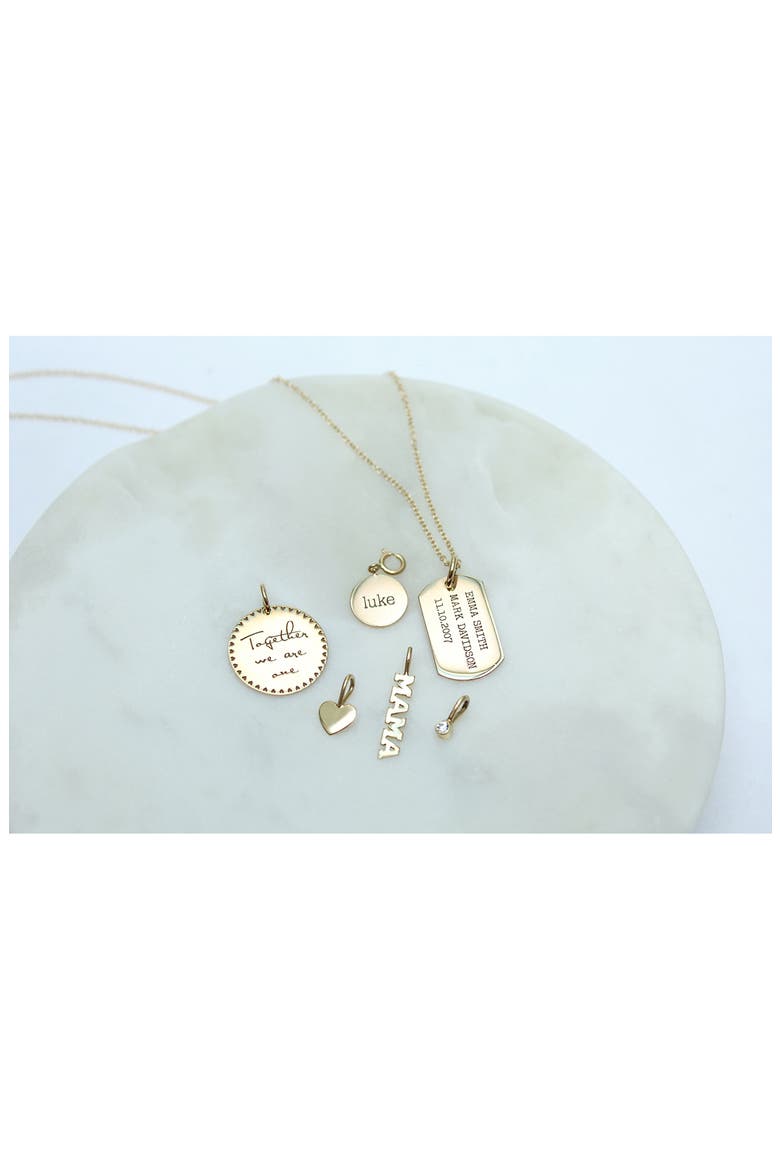Mantra Coin Pendant, Alternate, color, 14K GOLD