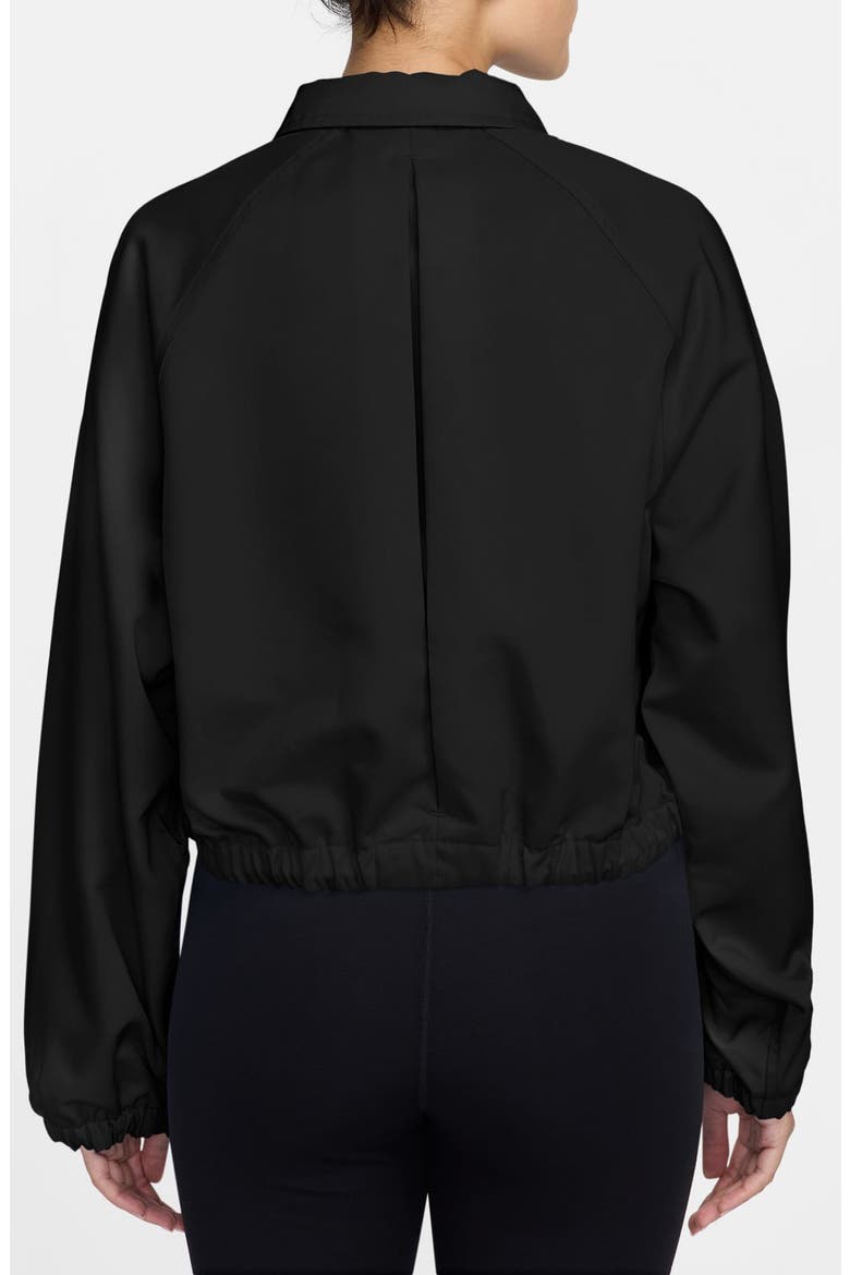 Sportswear Water Repellent Satin Coach Jacket, Alternate, color, BLACK/ SAIL