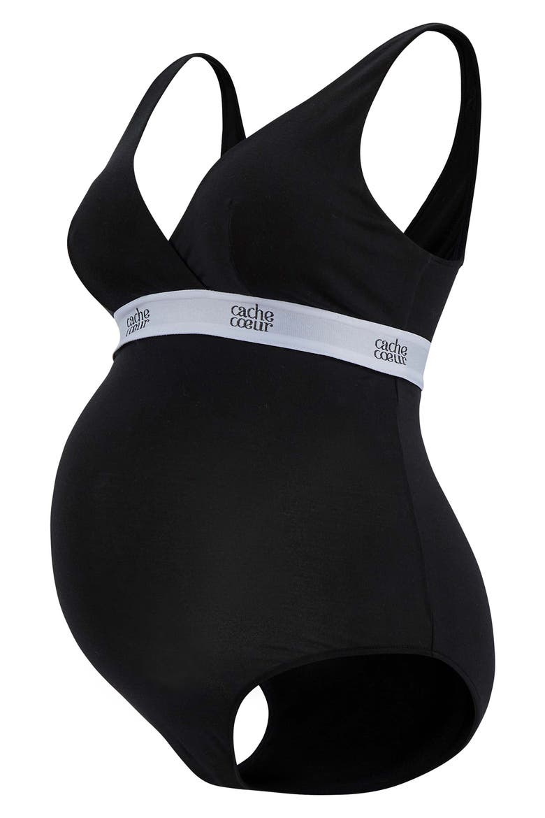 Life Maternity/Nursing Bodysuit, Alternate, color, BLACK