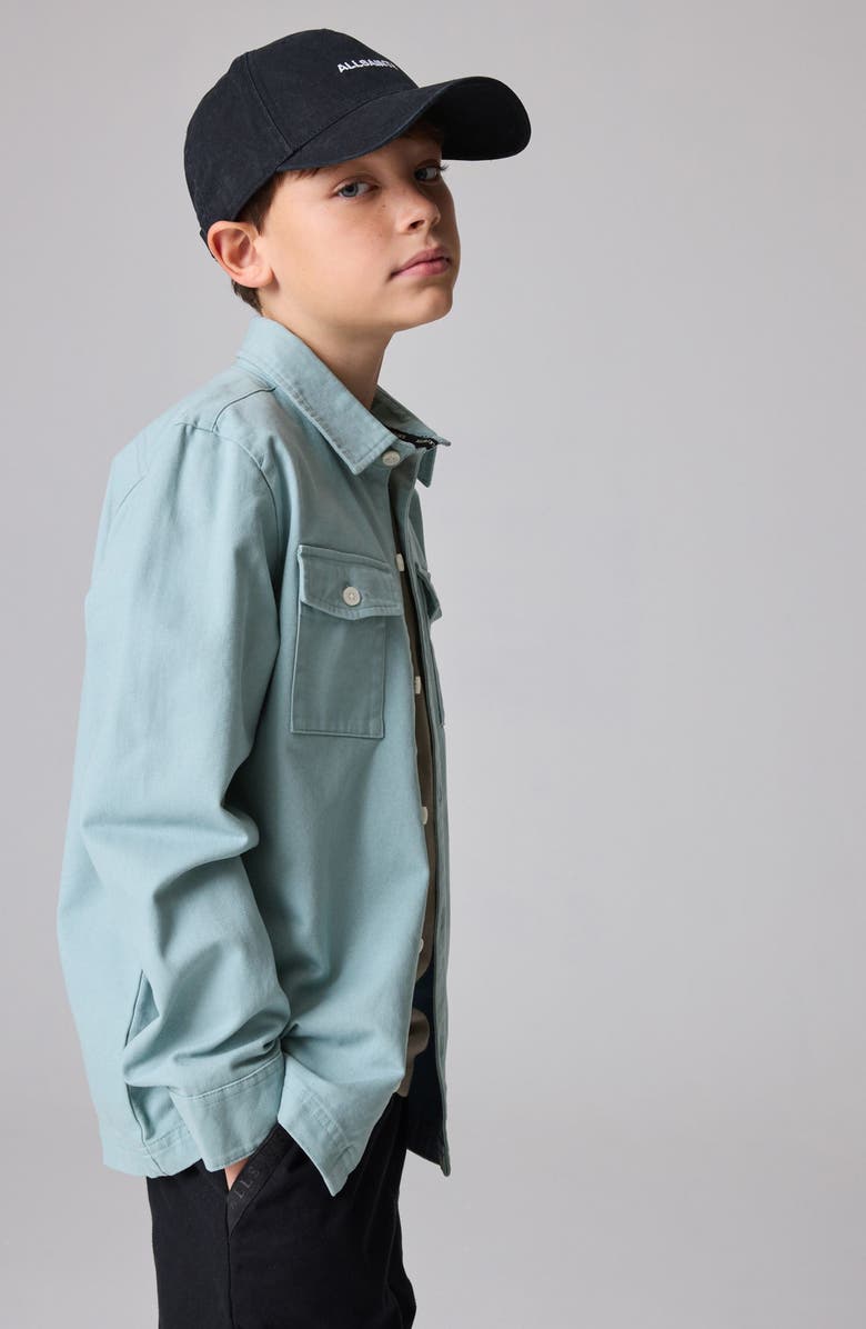 smALLSAINTS by ALLSAINTS Kids' Cotton T-Shirt & Button-Up Shirt Set, Alternate, color, Blue