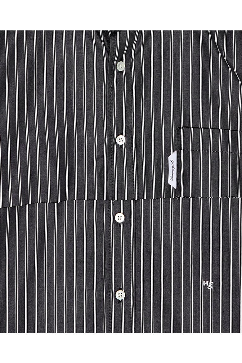 Long Sleeve Layered Shirt, Alternate, color, BLACK STRIPE