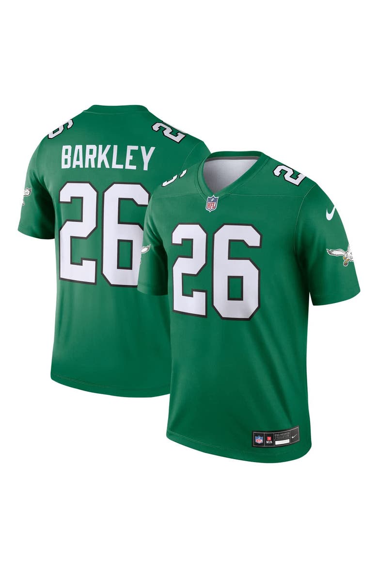 Men's Nike Saquon Barkley Kelly Green Philadelphia Eagles Alternate Legend Jersey, Alternate, color, Kelly Green