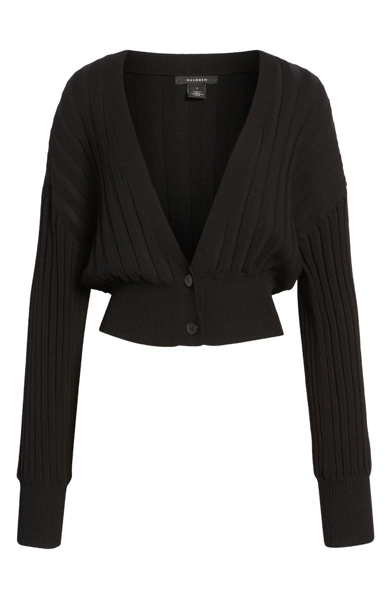 Halogen<sup>®</sup> Ribbed Cotton Cardigan, Alternate, color, 